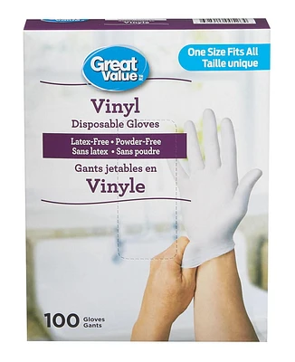 Gants jetables en vinyle de Great Value