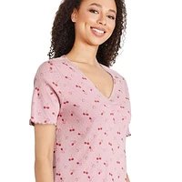 Chemise de nuit en pointelle George pour femmes Tailles P–TG