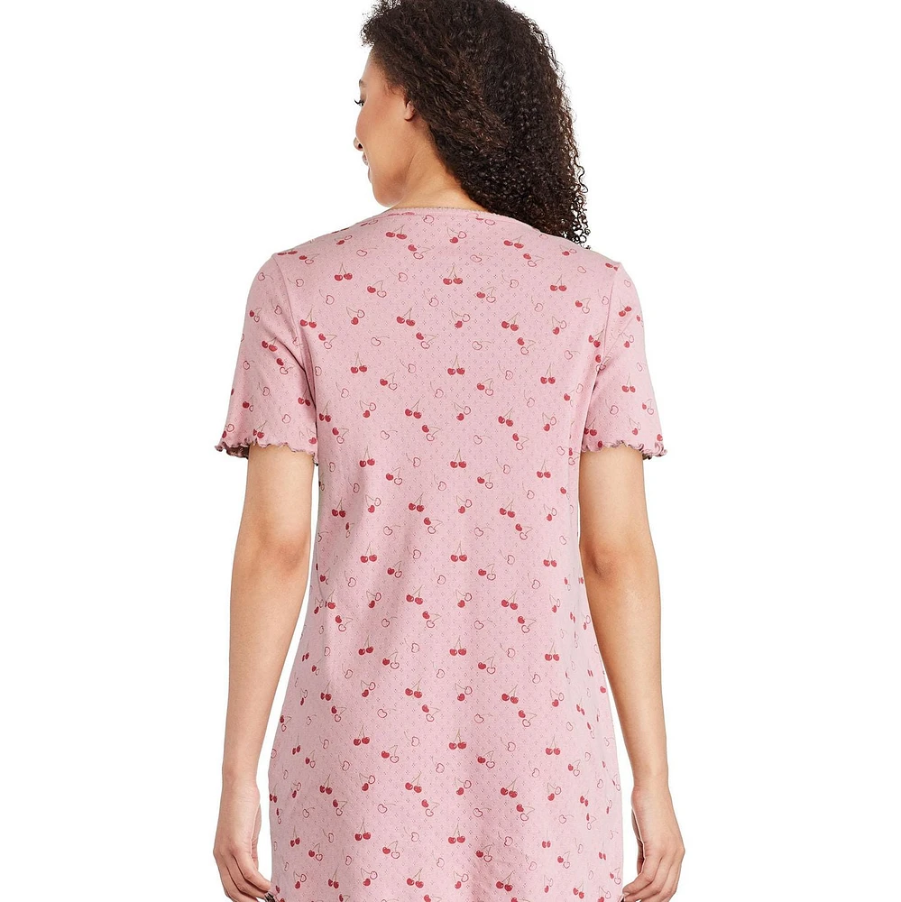 Chemise de nuit en pointelle George pour femmes Tailles P–TG