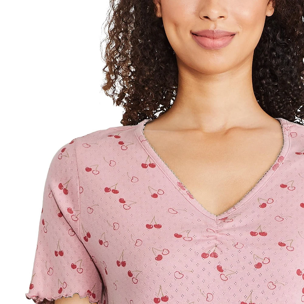 Chemise de nuit en pointelle George pour femmes Tailles P–TG