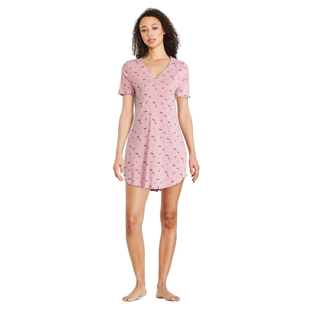 Chemise de nuit en pointelle George pour femmes Tailles P–TG