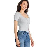 George Women's Henley Bodysuit, Sizes XS-XXL