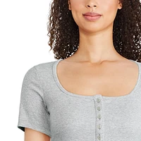 George Women's Henley Bodysuit, Sizes XS-XXL
