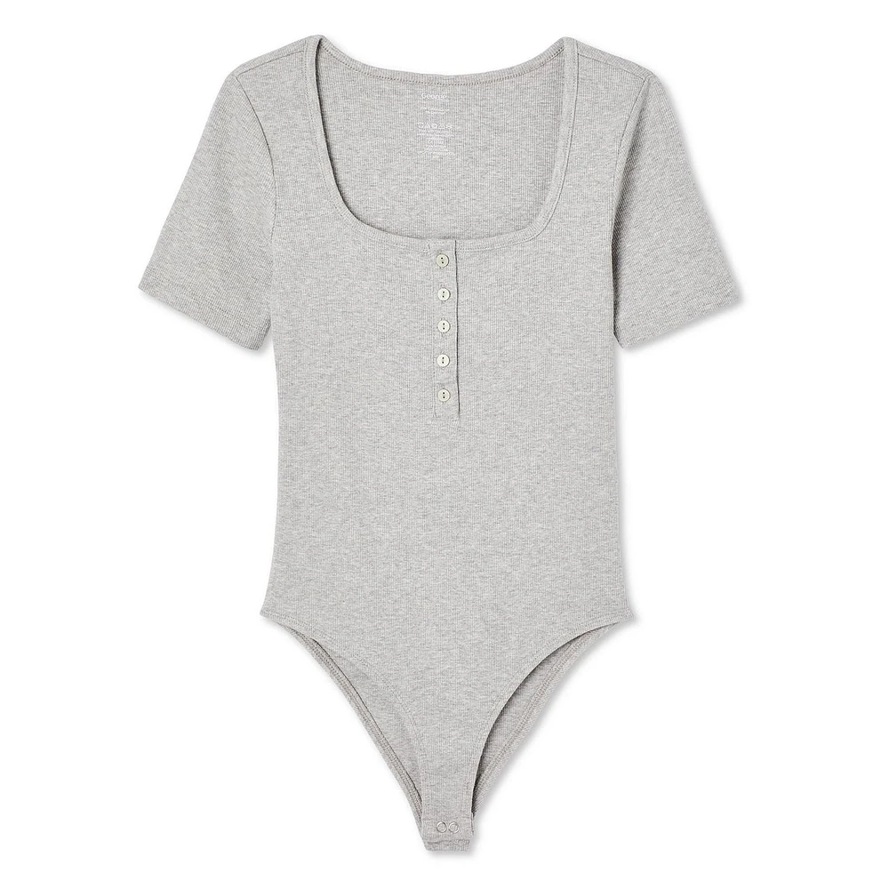 George Women's Henley Bodysuit, Sizes XS-XXL