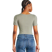 George Women's Henley Bodysuit, Sizes XS-XXL
