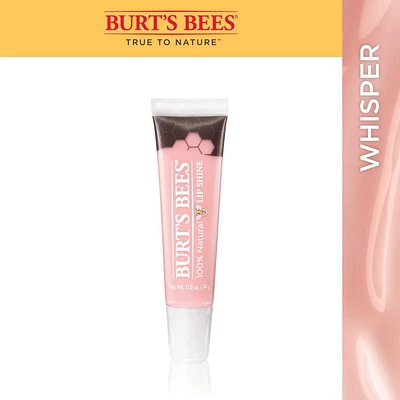 Brillant à lèvres d’origine naturelle à 100 % en teinte Whisper de Burt’s Bees®,