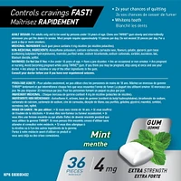 Gomme Thrive 4 mg Extra-forte Remplacement de la nicotine Menthe, 36 morceaux