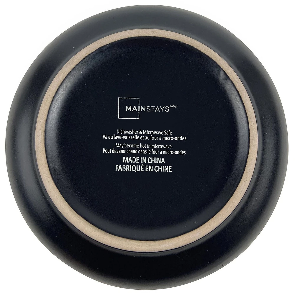 Mainstays Alessandra Matte Black Stoneware Bowl, MS BOWL ALLESANDRA