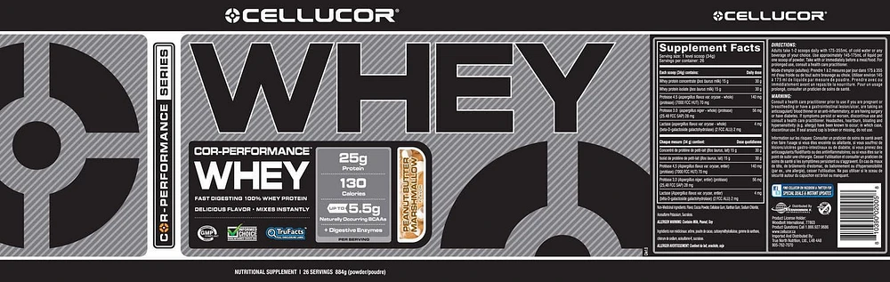 Suppléments nutritionnels  G4 COR-Performance de Cellucor aux protéines de lactosérum de beurre d'arachide et guimauve