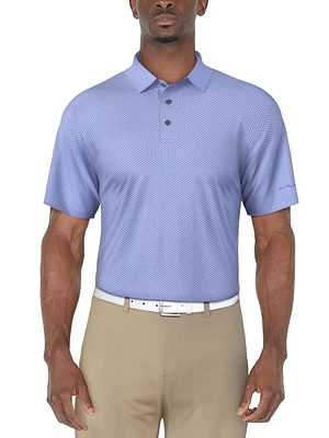 Ben Hogan Polo de golf en jacquard à imprimé géométrique Birdseye pour hommes Polo de Golf Ben Hogan Pour Homme