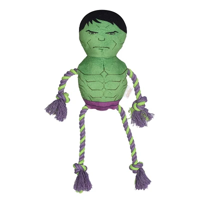 Hulk Plush Dog toy with Rope and Squeaker