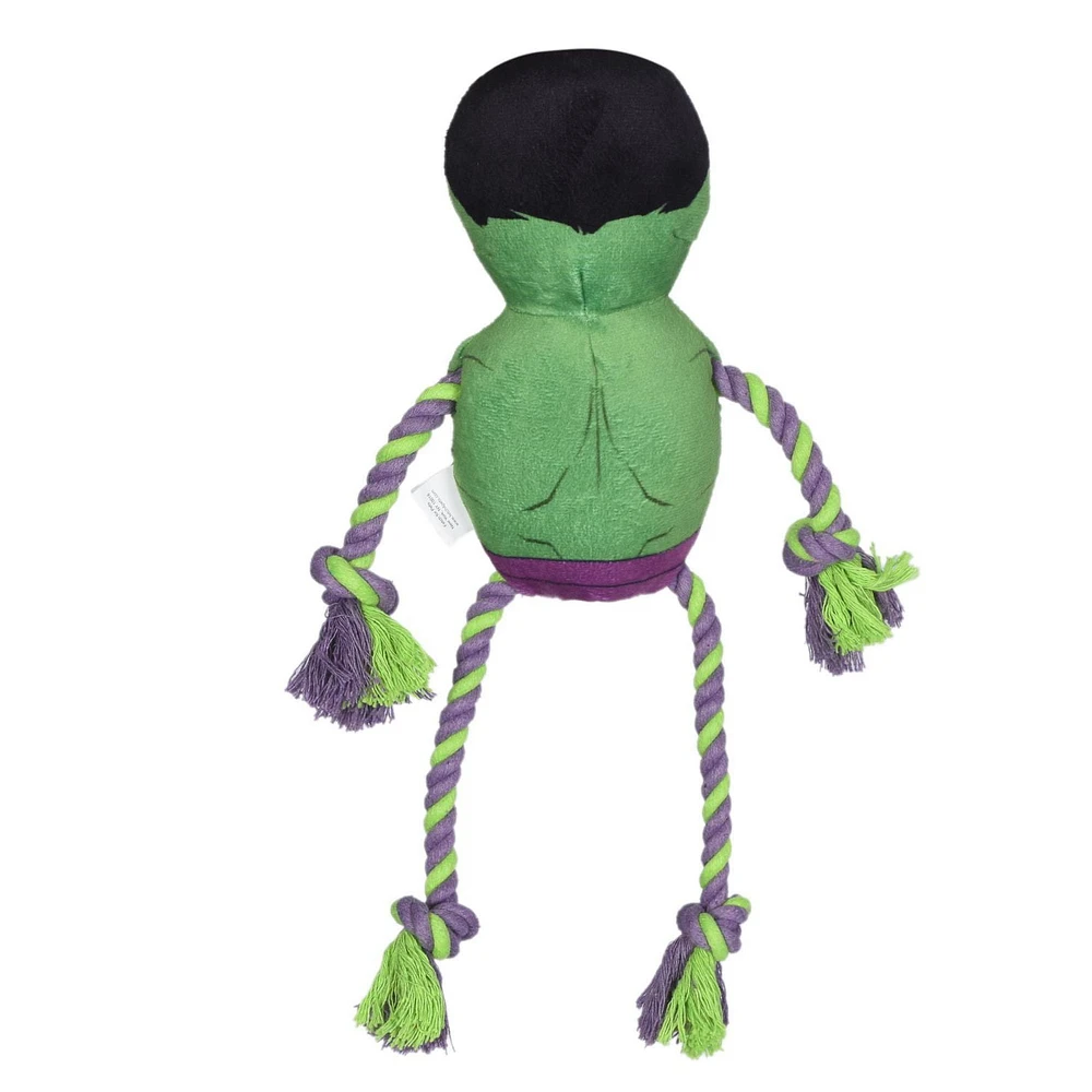 Hulk Plush Dog toy with Rope and Squeaker