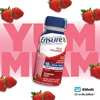 Ensure Plus Calories, Supplément Nutritionnel, Pour Aider À Atteindre Ou À Maintenir Un Poids Santé, Fraise, 6 Bouteilles De 235 mL calories Ensure Plus