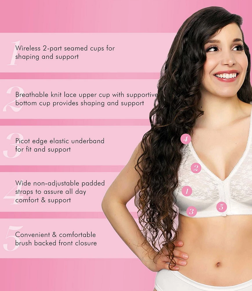 Exquisite Form #9600565 FULLY Soutien-gorge de posture à couverture complète, sans armature, fermeture sur le devant