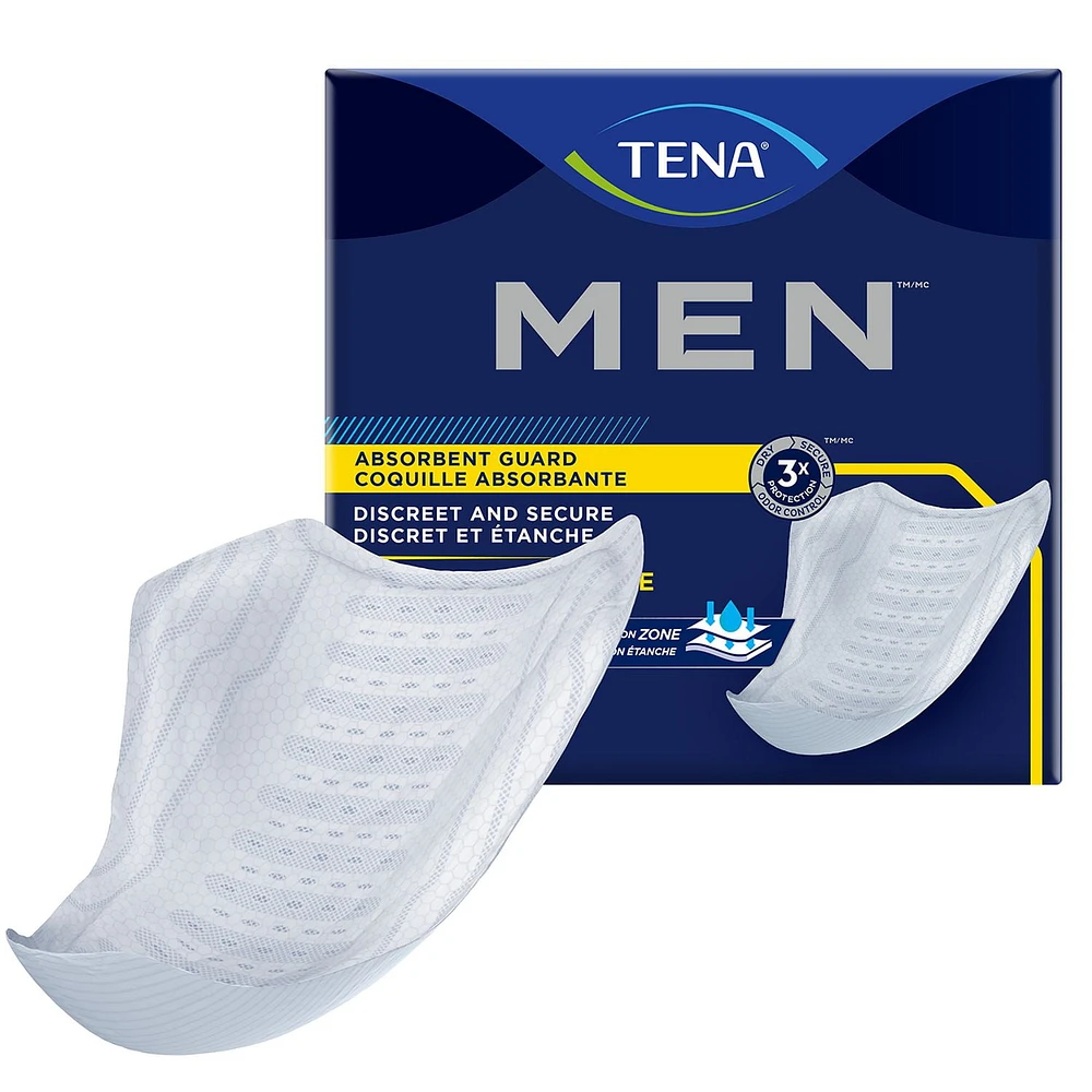 TENA Coquilles absorbantes contre l’incontinence masculine - Absorption moyenne 48 unités