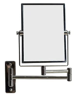 American Imaginations 16.36-in. x 12.13-in. Stainless Steel Magnifying Mirror  In Chrome AI-646