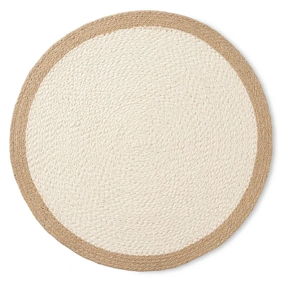 Home Trends Braided Cotton and Jute Placemat, Spot treat