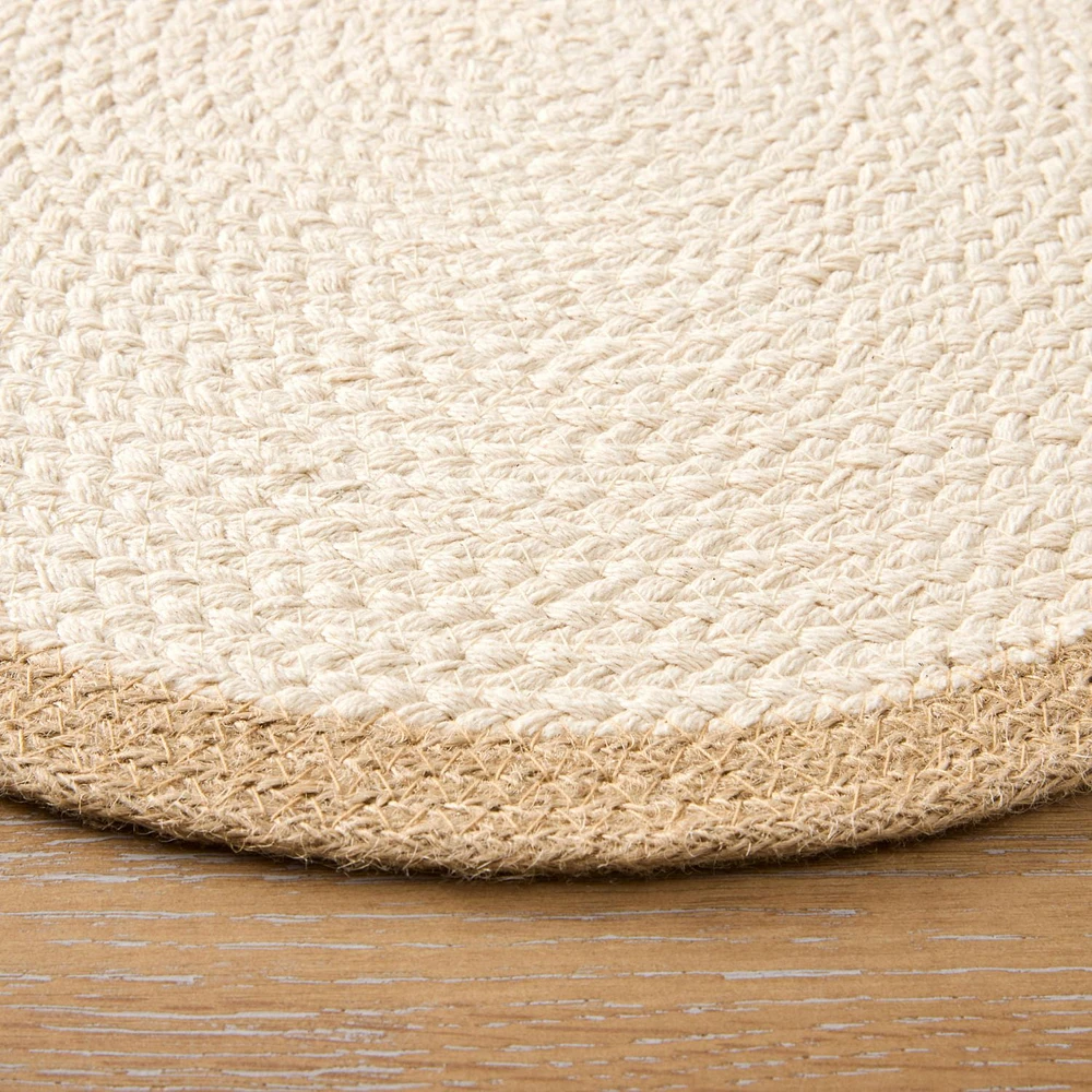 Home Trends Braided Cotton and Jute Placemat, Spot treat