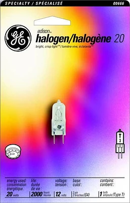 GE Halogen 20W T3 1PK