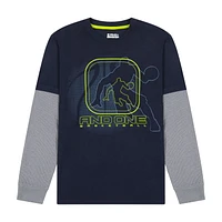 AND1 Boys Fade Away Long Sleeve Graphic Tee