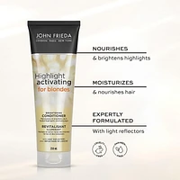 John Frieda Highlight Activating Brightening Conditioner for Restoring Faded Blonde Hair, 250 mL