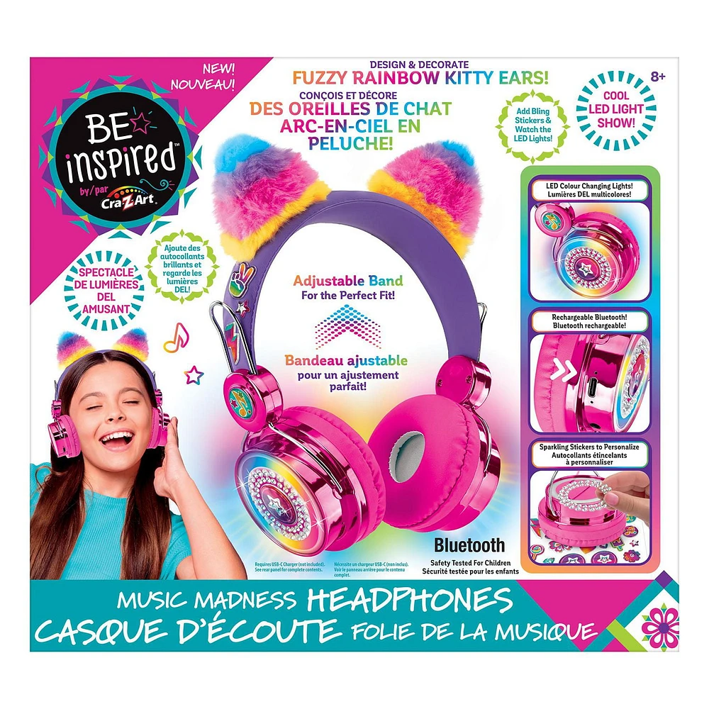 Cra-Z-Art: Be Inspired POM POM Bling Headphones, Customizable Headphones