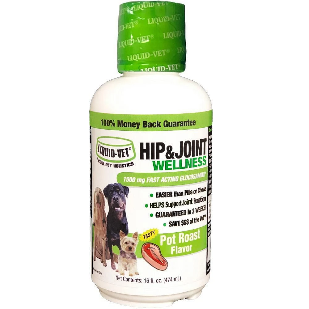 Liquid-Vet K9 Joint Wellness Fast Acting Glucosamine - Pot Roast Flavor, Glucosamine, 474 mL