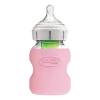 Dr. Brown's Options+ Anti-Colic Wide-Neck Glass Baby Bottles with Silicone Sleeves - Pink and Mint Green - 5oz - 3pk, 3 Pack