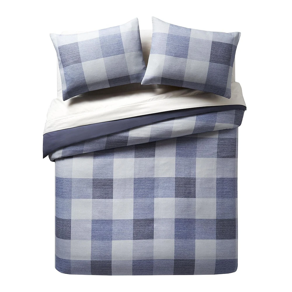 Mainstays Plaid Duvet Cover Set, Duvet Cover and Shams