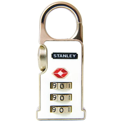 Stanley CD5730 Luggage TSA Clip Combination Padlock, 30MM 3 Digit in White