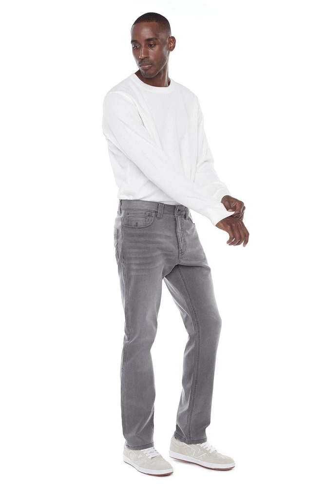 Jeaniologie ™ Men 5-Pocket Straight Fit Jeans | Grey, Sizes 28 - 38