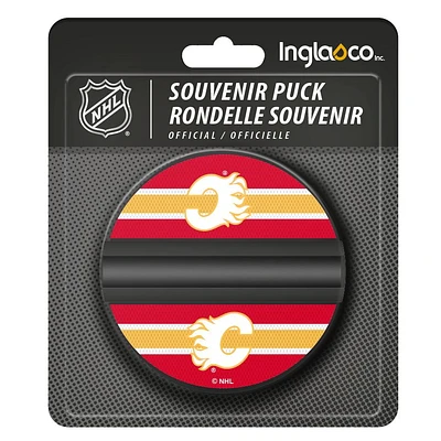 SUPPORT MÉDIA EN RONDELLE DE HOCKEY LNH CALGARY FLAMES