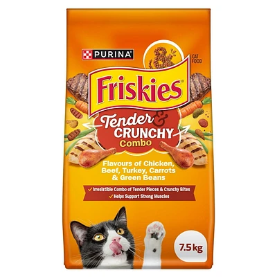 Friskies Tender and Crunchy Combo, Dry Cat Food, 1.4-7.5 kg