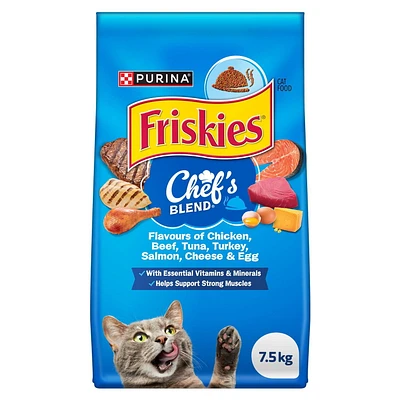 Friskies Chef's Blend, Dry Cat Food, 1.5-7.5 kg