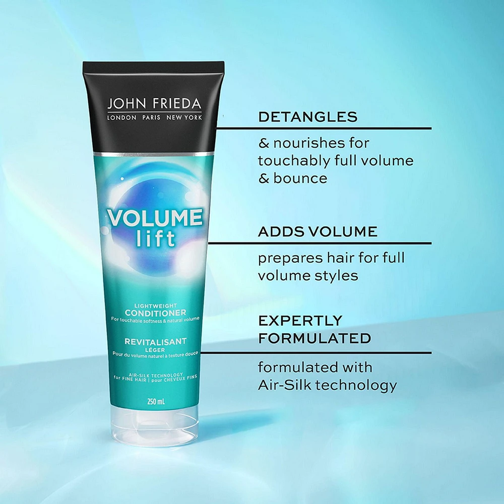 John Frieda Volume Lift Lightweight Conditioner for Fuller Nourished Hair, 250 mL