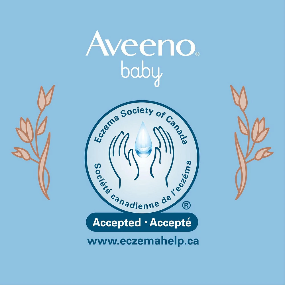 Aveeno Baby Crème nettoyante Soin de l'eczéma avec avoine colloïdale, pour bébés, peau sensible 236 ml