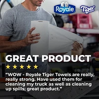 Essuie-tout Tiger Towel de Royale, 12 grands roul.=18 roul. ordinaires