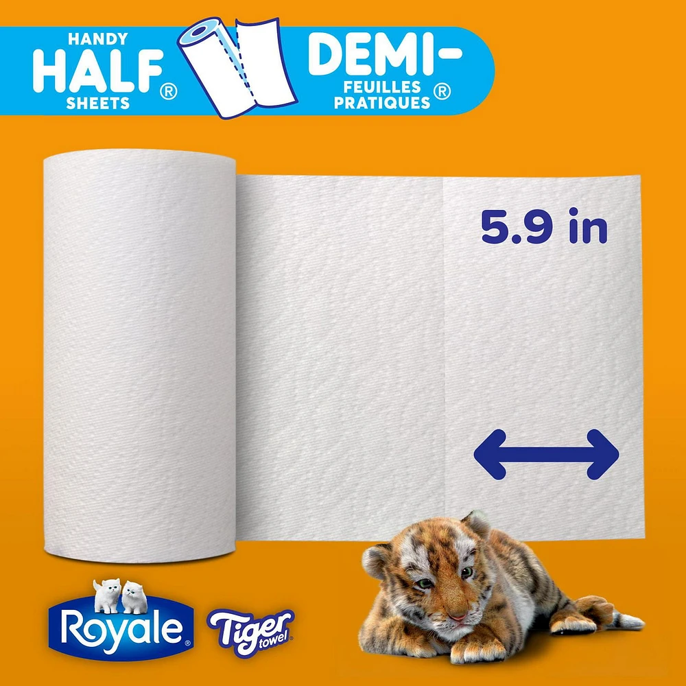Essuie-tout Tiger Towel de Royale, 12 grands roul.=18 roul. ordinaires