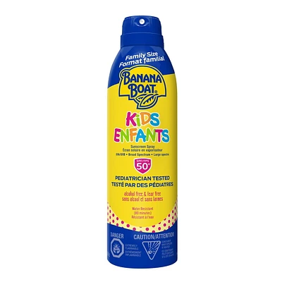 Écran solaire sans larmes à FPS 50+ pour enfants en vaporisateur de Banana BoatMD 226 g