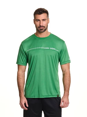 T-shirt à manches courtes et empiècement interlock John Deere pour hommes