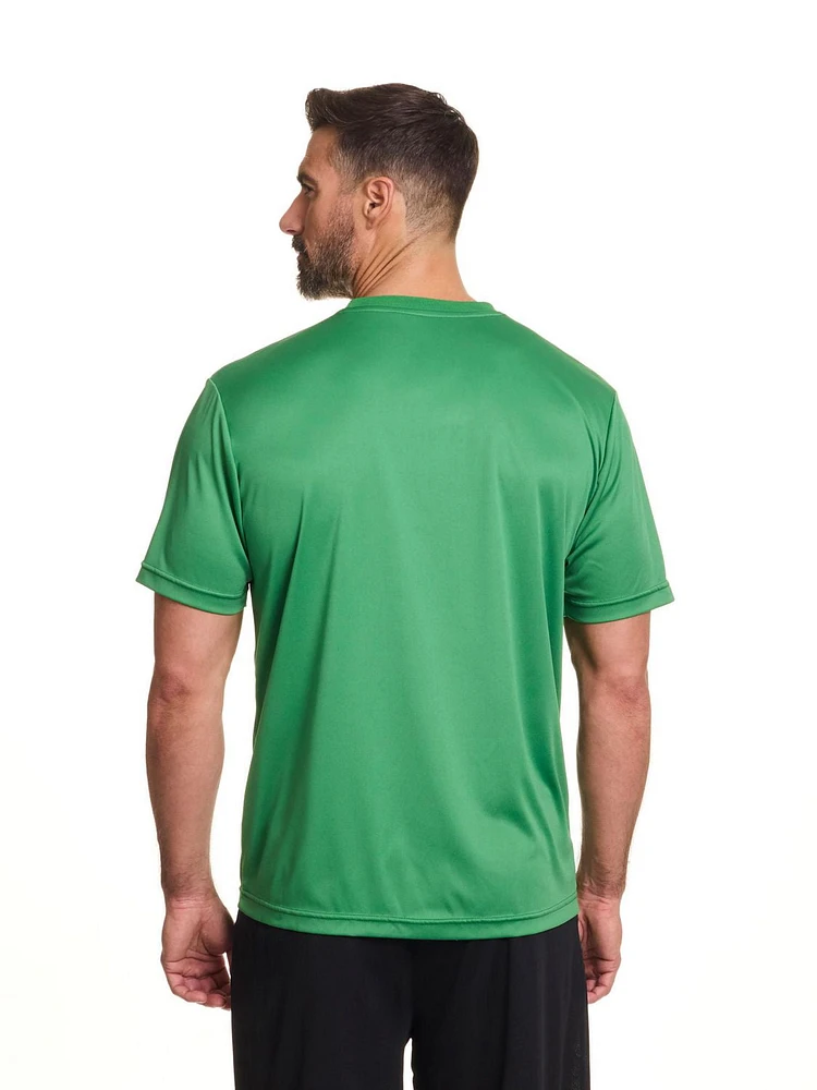 T-shirt à manches courtes et empiècement interlock John Deere pour hommes