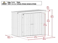 Arrow Elite Steel Storage Shed, 8x4