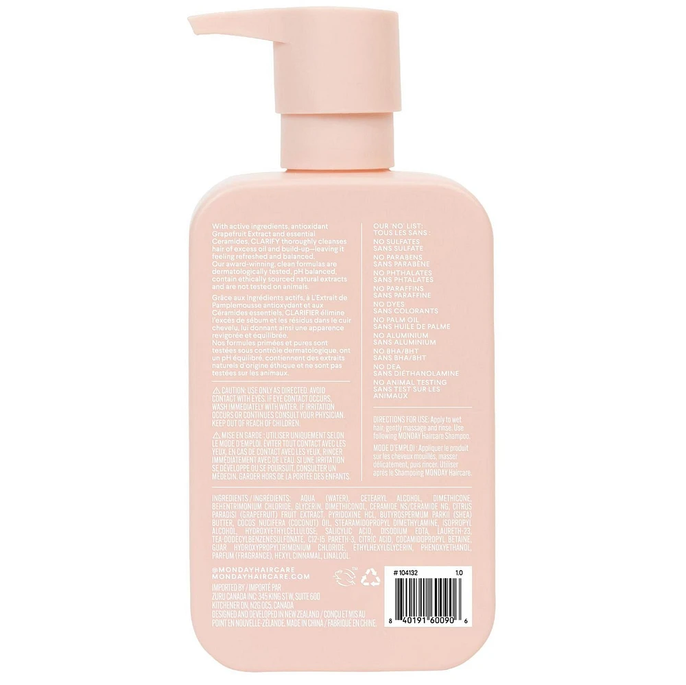 MONDAY Haircare CLARIFY Conditioner 354ml, With Grapefruit Extract