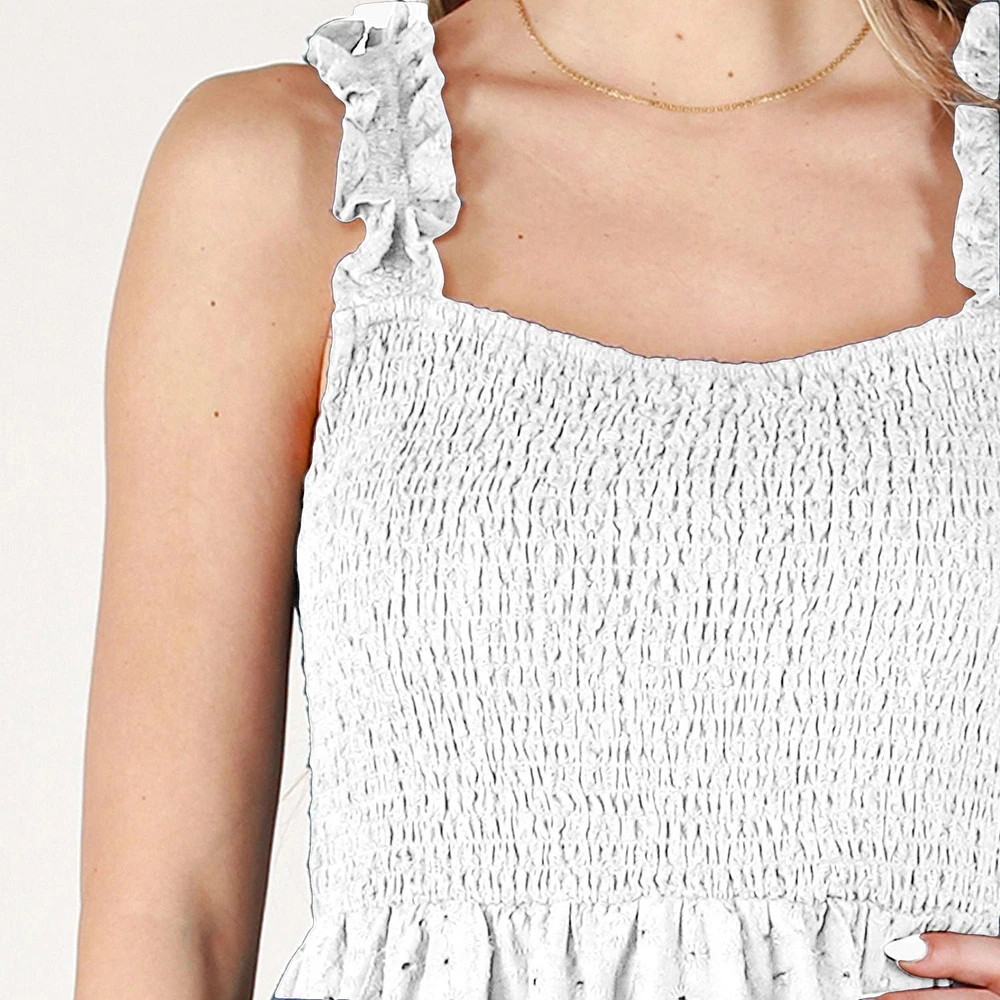 DV Robe longue à corsage smocké en dentelle et œillets