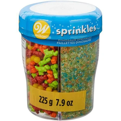 Wilton 3-Cell Dinosaur-Shaped Sprinkles Mix, 7.93 oz.