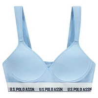 U.S. Polo Assn. Women's Printed Cotton Sports Bra