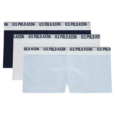 U.S. Polo Assn. Women's Cotton 3-Pack Boyleg Panties