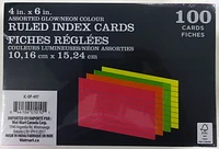 VENDOR LABELING (CAN) Neon Ruled Index Cards