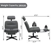 Homy Casa Wingback Accent Chair with Tufted Upholstery, Solid Wood Legs for Living Room and Bedroom