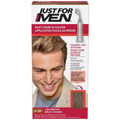 Application facile au peigne Just For Men Brun Cendré A-20